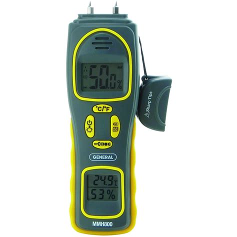 Pin/Pinless Moisture Meter with Temperature and 